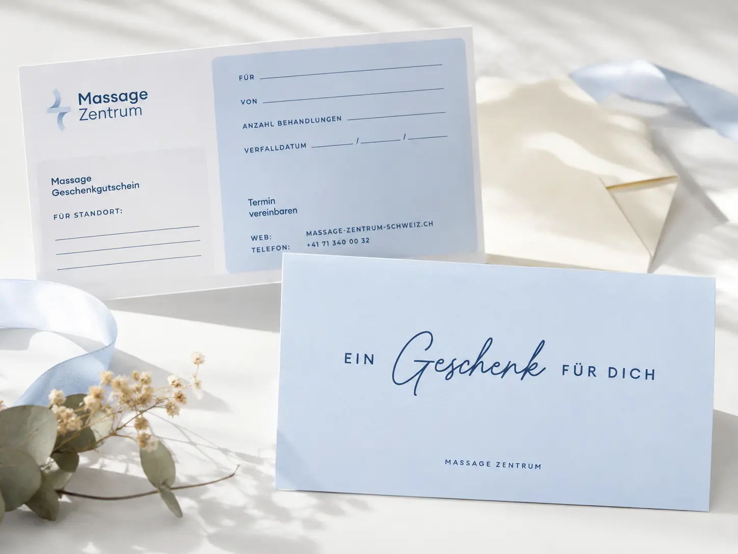 Massage-Gutschein für eine Behandlung im Massage Zentrum Olten